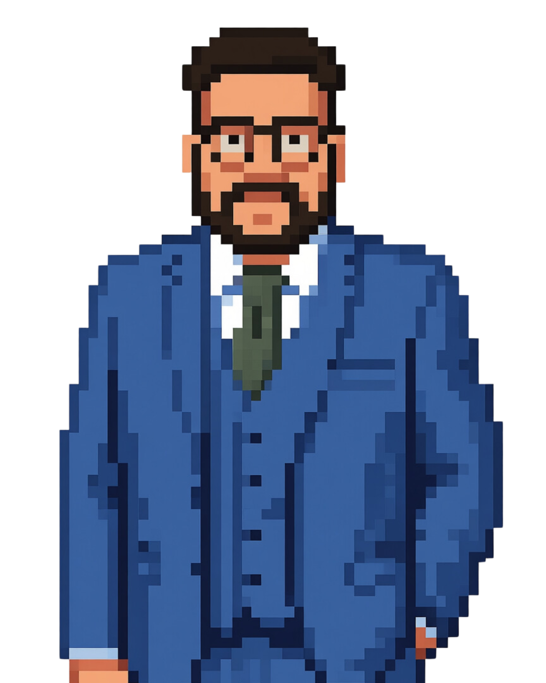 Pixelated portrait of Ganesh Datta